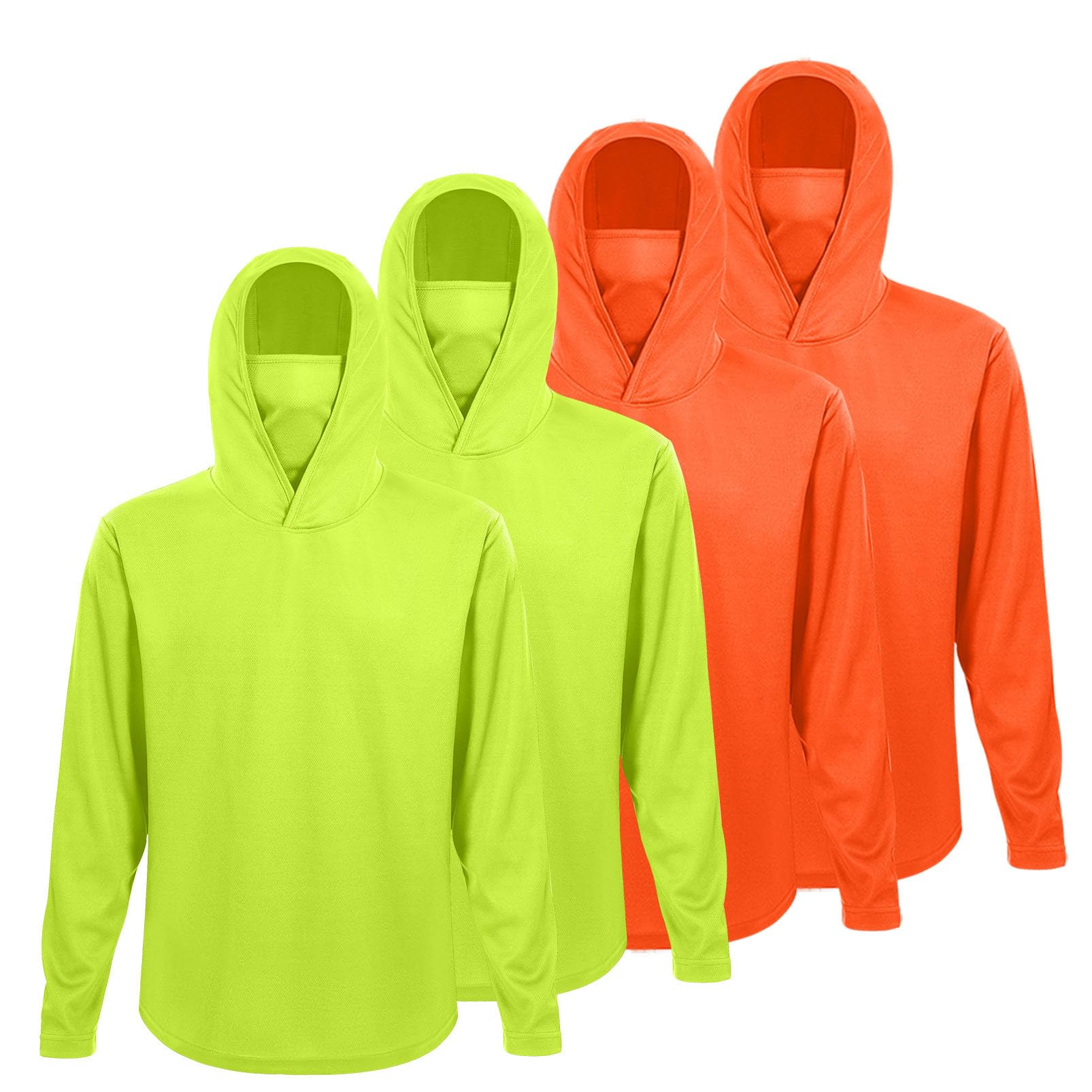 Fishing Hoodie - 4 Pack Men's Running Hoodie with