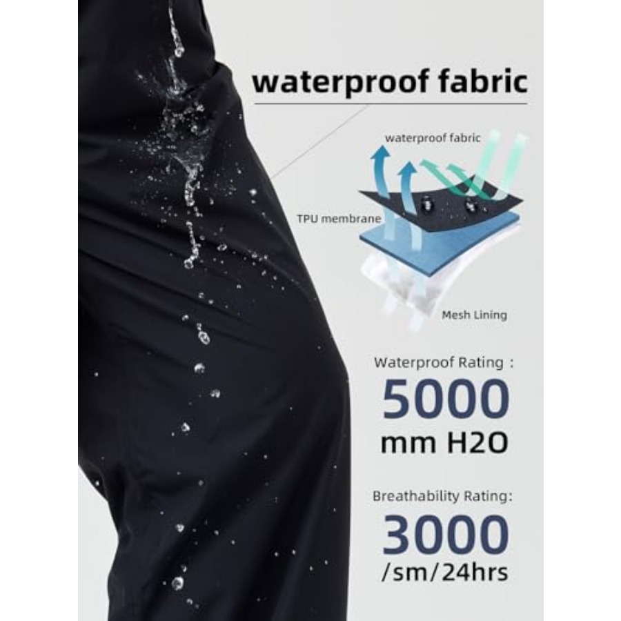 Men's Packable Rain Pants Wate - مراجعة Fishing Pants Waterproof وسعره