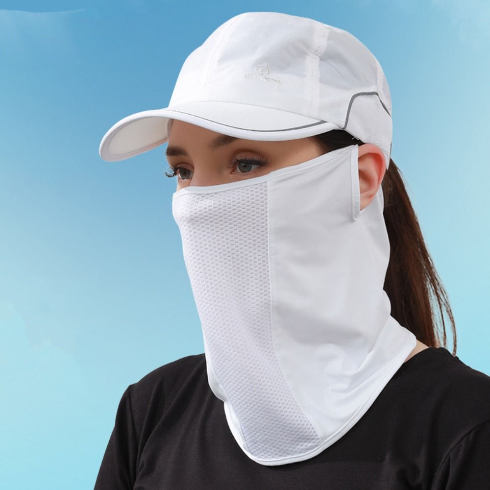 Solid Color Ice Silk Mask UV P - مراجعة Fishing Mask Sun Protection وسعره