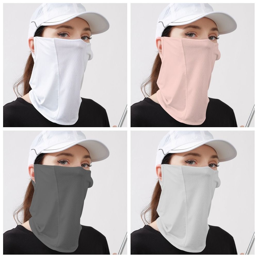Solid Color Ice Silk Mask UV P - مراجعة Fishing Mask Sun Protection وسعره