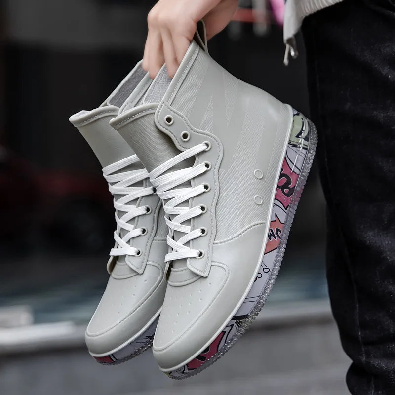 Men Rain Boots Fashion Trendy  - مراجعة Fishing Boots وسعره