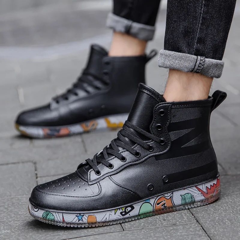 Men Rain Boots Fashion Trendy  - مراجعة Fishing Boots وسعره