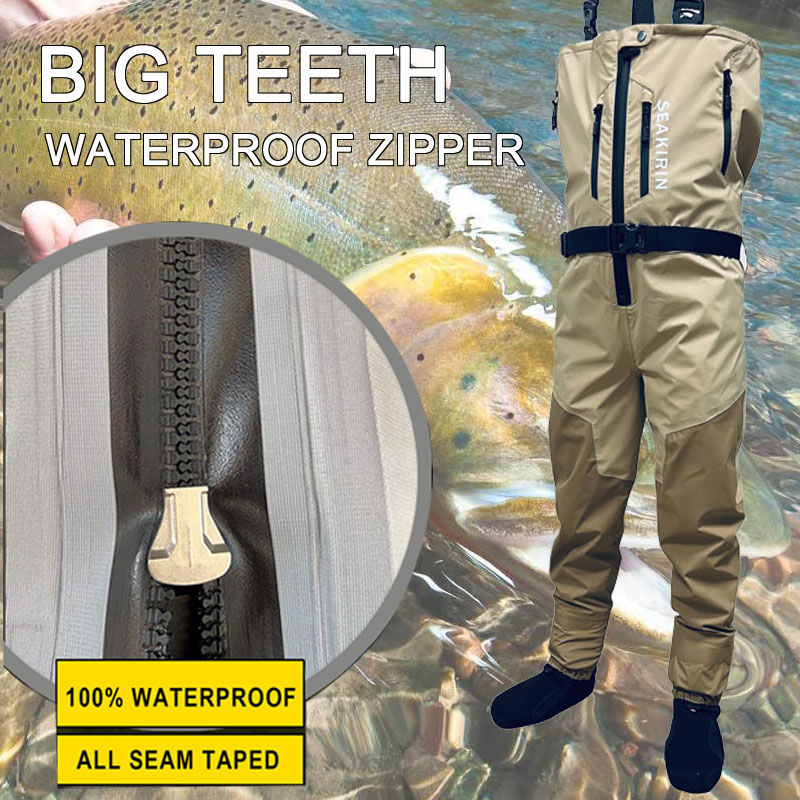 Zip-front Breathable Stout Che - مراجعة Fishing Waders وسعره