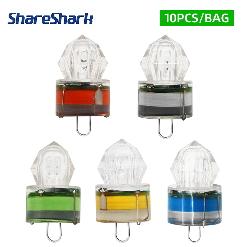 ShareShark 10pcs/bag LED Fishi - مراجعة Fishing Bag Waterproof وسعره