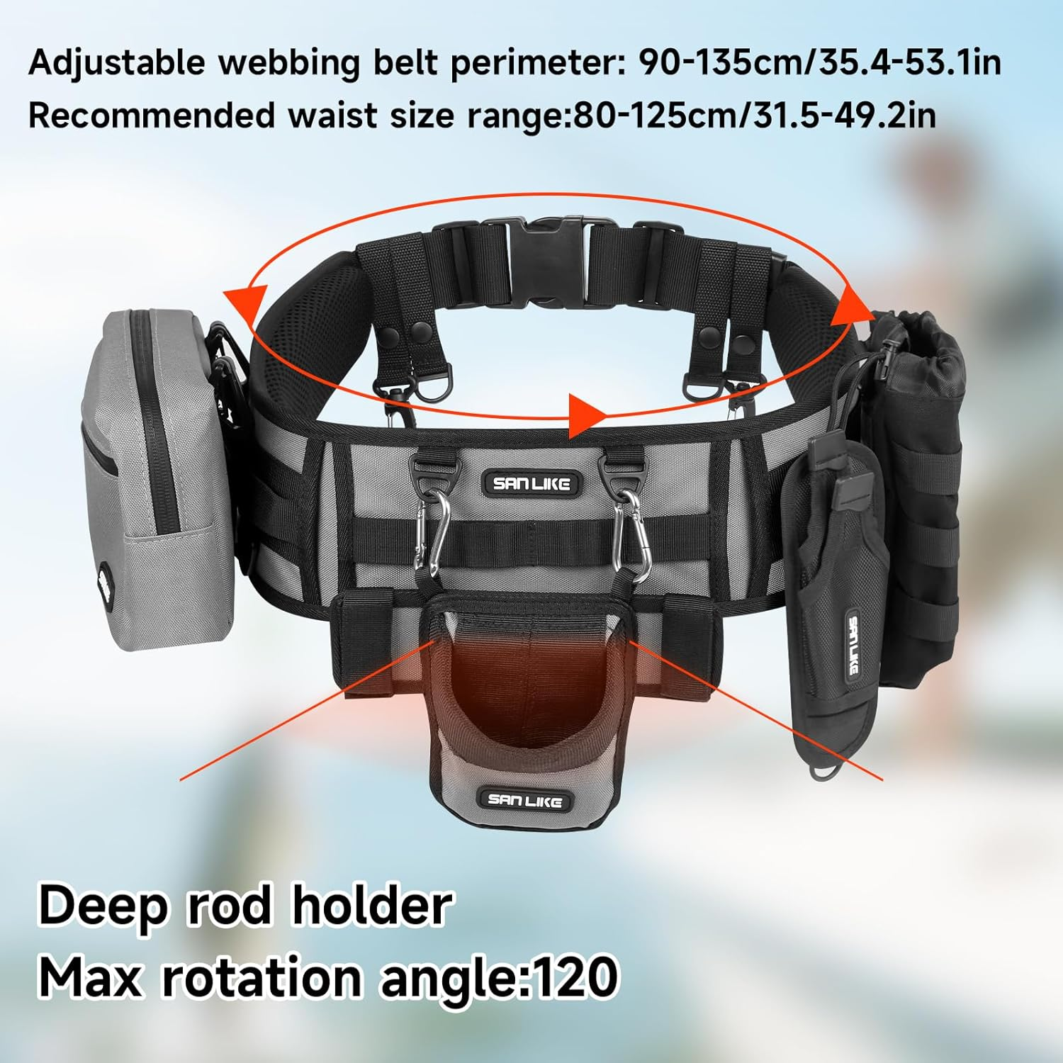 SANLIKE Fishing Belt Rod Holde - مراجعة Fishing Belt وسعره