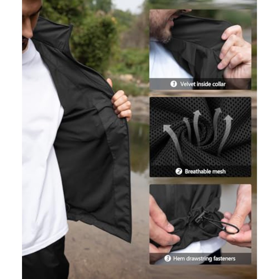 Men's Waterproof Golf Rain Sui - مراجعة Fishing Rain Suit وسعره