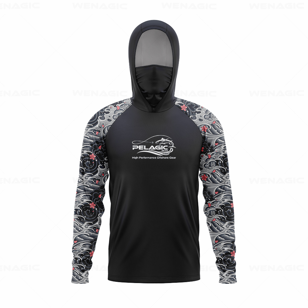 pelagic gear Men Hood Fishing  - مراجعة Fishing Shirt Uv Protection وسعره