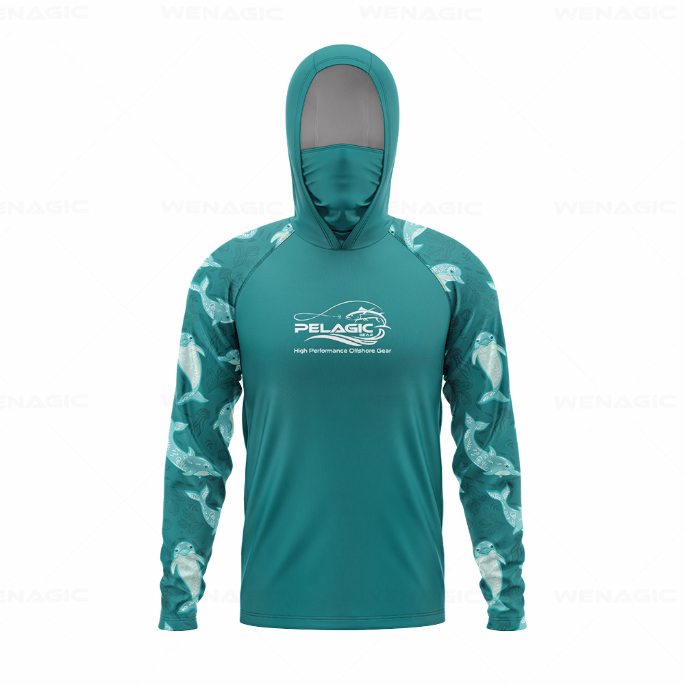 pelagic gear Men Hood Fishing  - مراجعة Fishing Shirt Uv Protection وسعره
