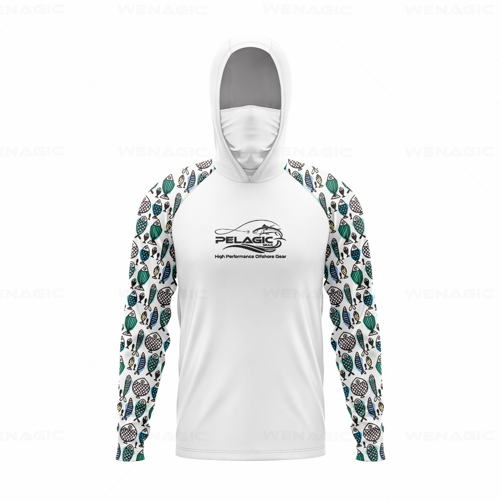 pelagic gear Men Hood Fishing  - مراجعة Fishing Shirt Uv Protection وسعره