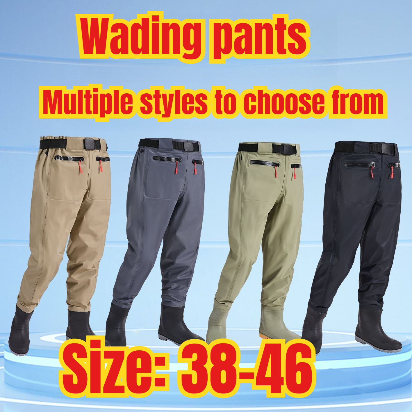 Men's Waterproof Fishing Wadin - مراجعة Fishing Waders وسعره