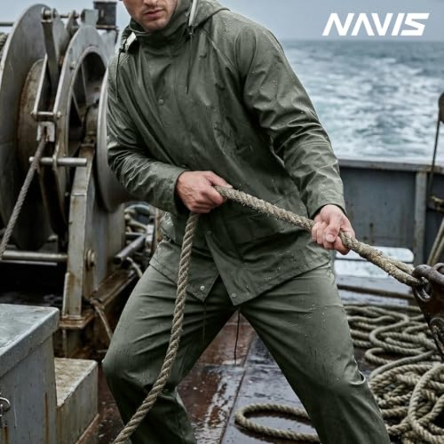 Mens PRO Workwear 3-Piece Wate - مراجعة Fishing Jacket Waterproof وسعره