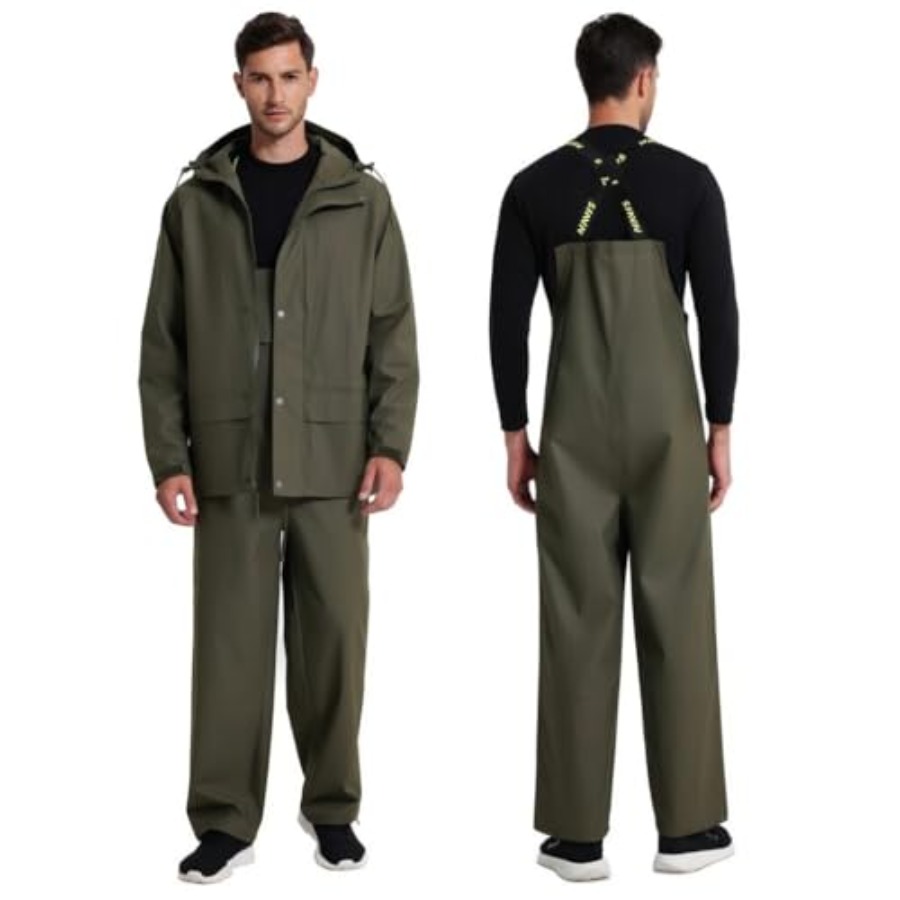 Mens PRO Workwear 3-Piece Wate - مراجعة Fishing Jacket Waterproof وسعره