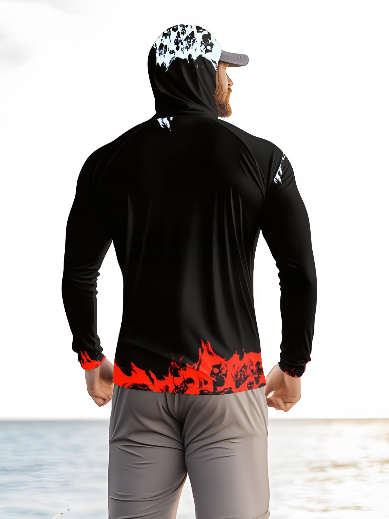 Men Hood Fishing Shirt long sl - مراجعة Fishing Shirt Uv Protection وسعره