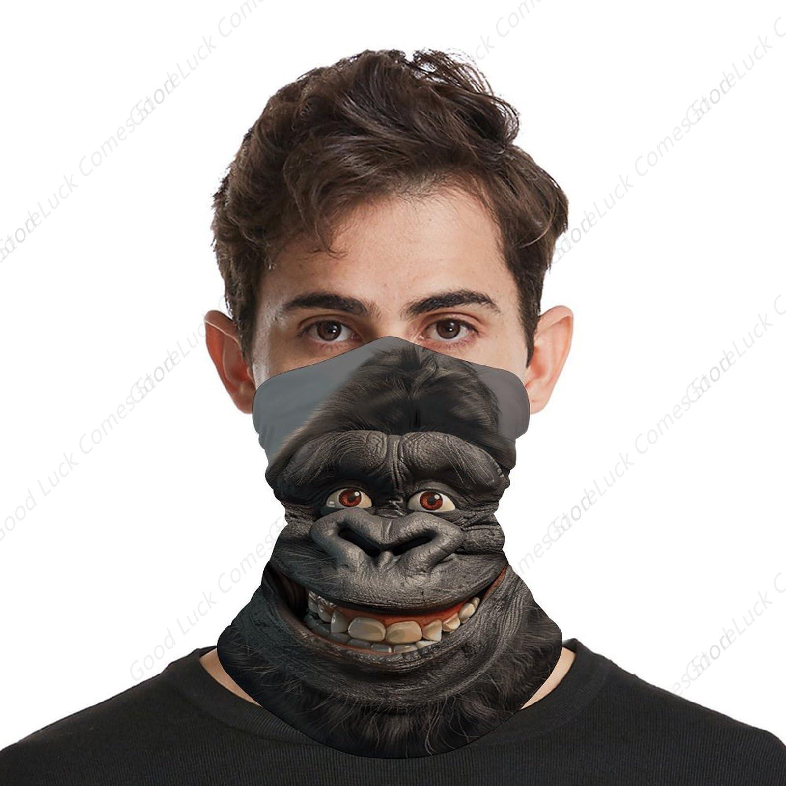 Smiling Gorilla Photo Bandana  - مراجعة Fishing Mask Sun Protection وسعره