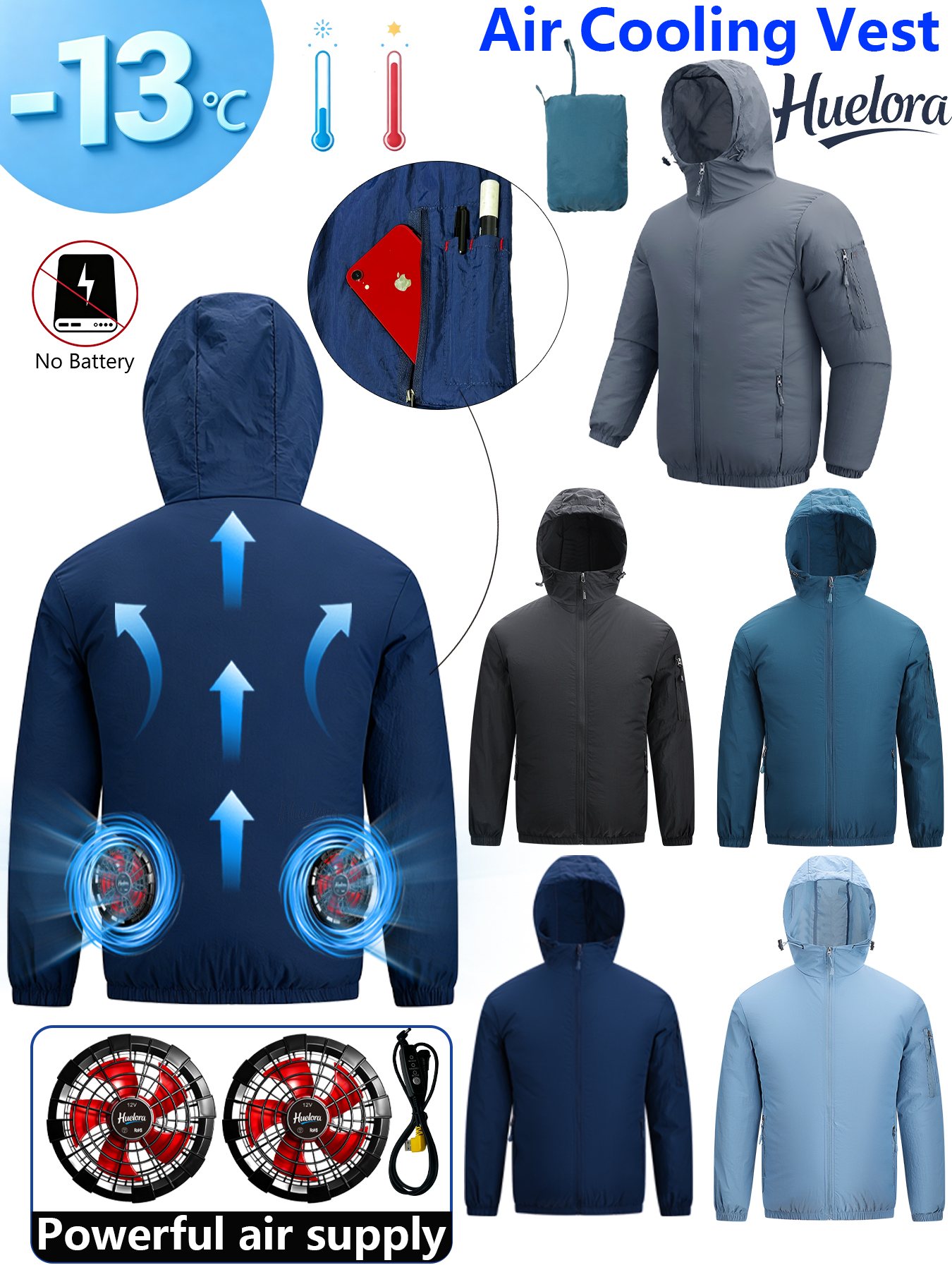 Men's Hooded USB Cooling Jacke - مراجعة Fishing Hoodie وسعره
