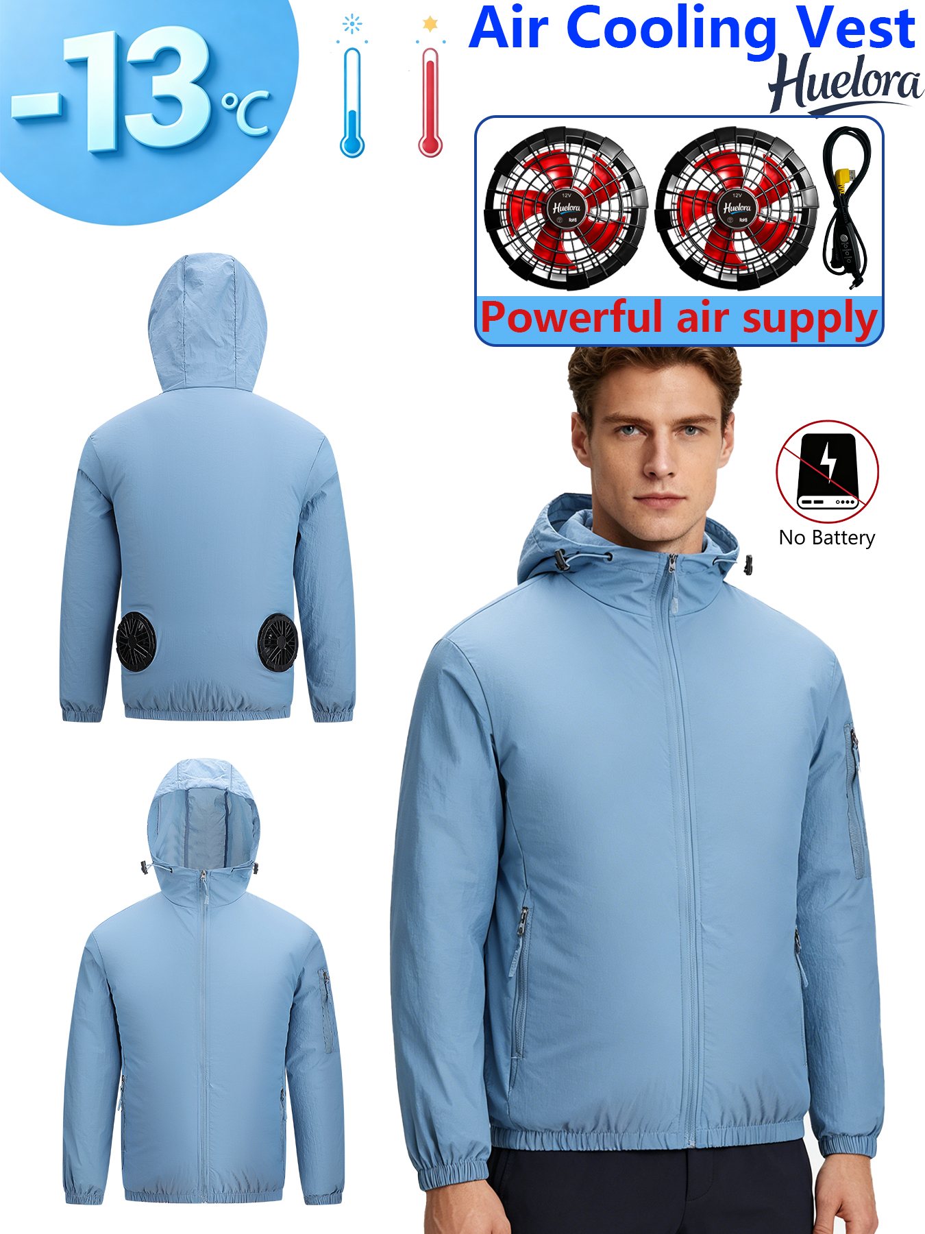 Men's Hooded USB Cooling Jacke - مراجعة Fishing Hoodie وسعره