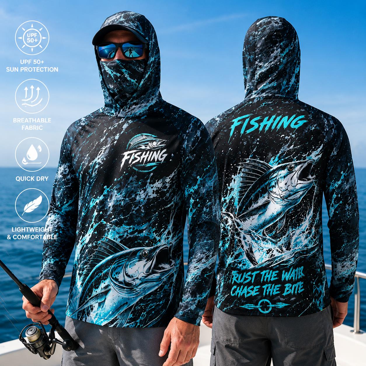 Men's Hooded Fishing Shirt UPF - مراجعة Fishing Hoodie وسعره