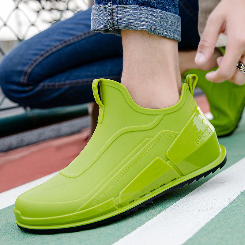 Summer men's short tube rain b - مراجعة Fishing Boots وسعره