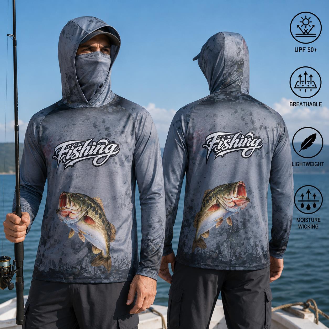 Fishing Shirt Hooded Men Fishi - مراجعة Fishing Hoodie وسعره
