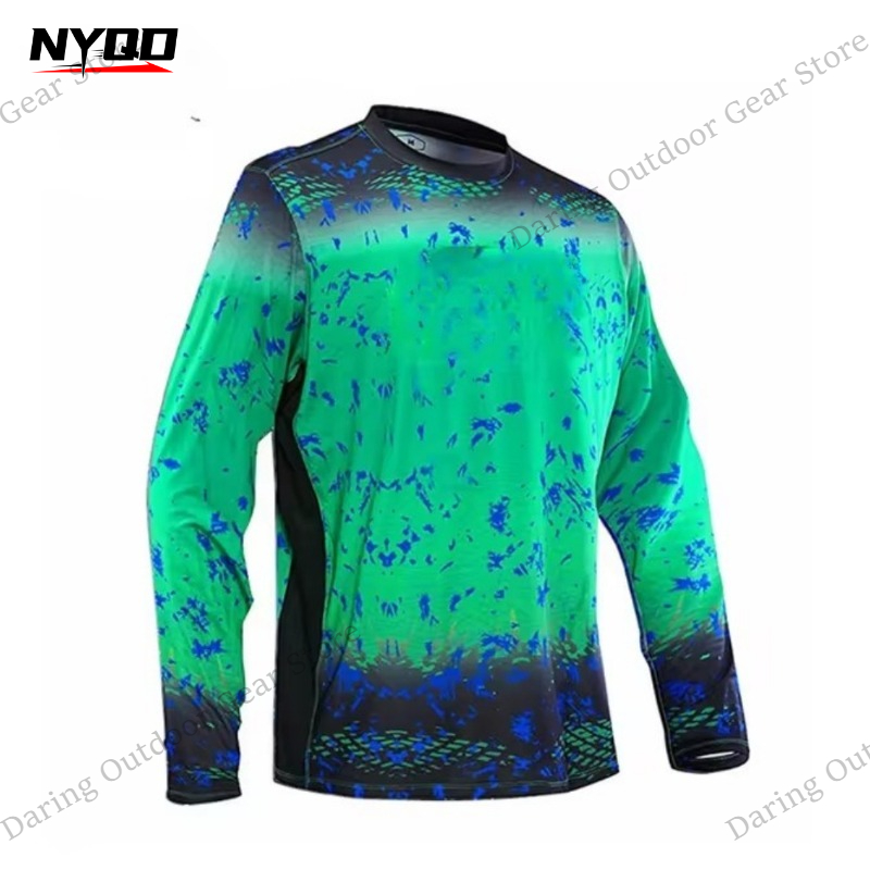 Men's Long Sleeve UPF 50+ Fish - مراجعة Fishing Shirt Uv Protection وسعره
