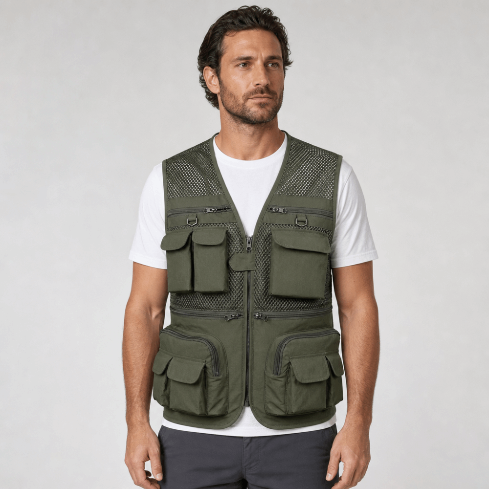 Durable with 16 Pockets Fishin - مراجعة Fishing Vest وسعره