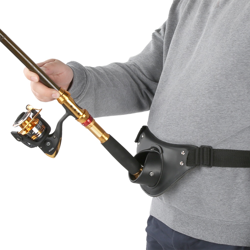 Black PU Leather Adjustable Ro - مراجعة Fishing Belt وسعره