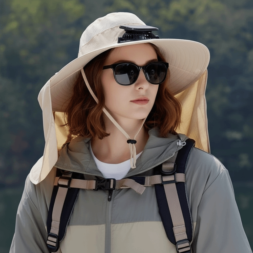 Gift UPF50+ Solar Fan Hat Wate - مراجعة Fishing Hat وسعره
