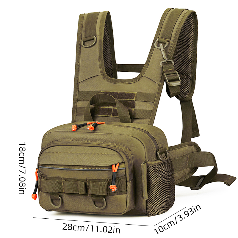 Men Chest Bag Tactical Fishing - مراجعة Fishing Backpack وسعره