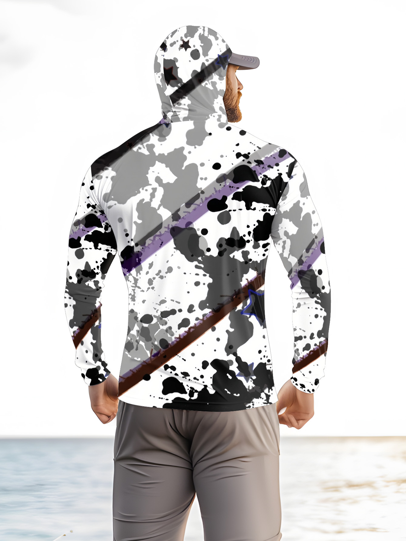 Men Hood Fishing Shirt long sl - مراجعة Fishing Shirt Uv Protection وسعره