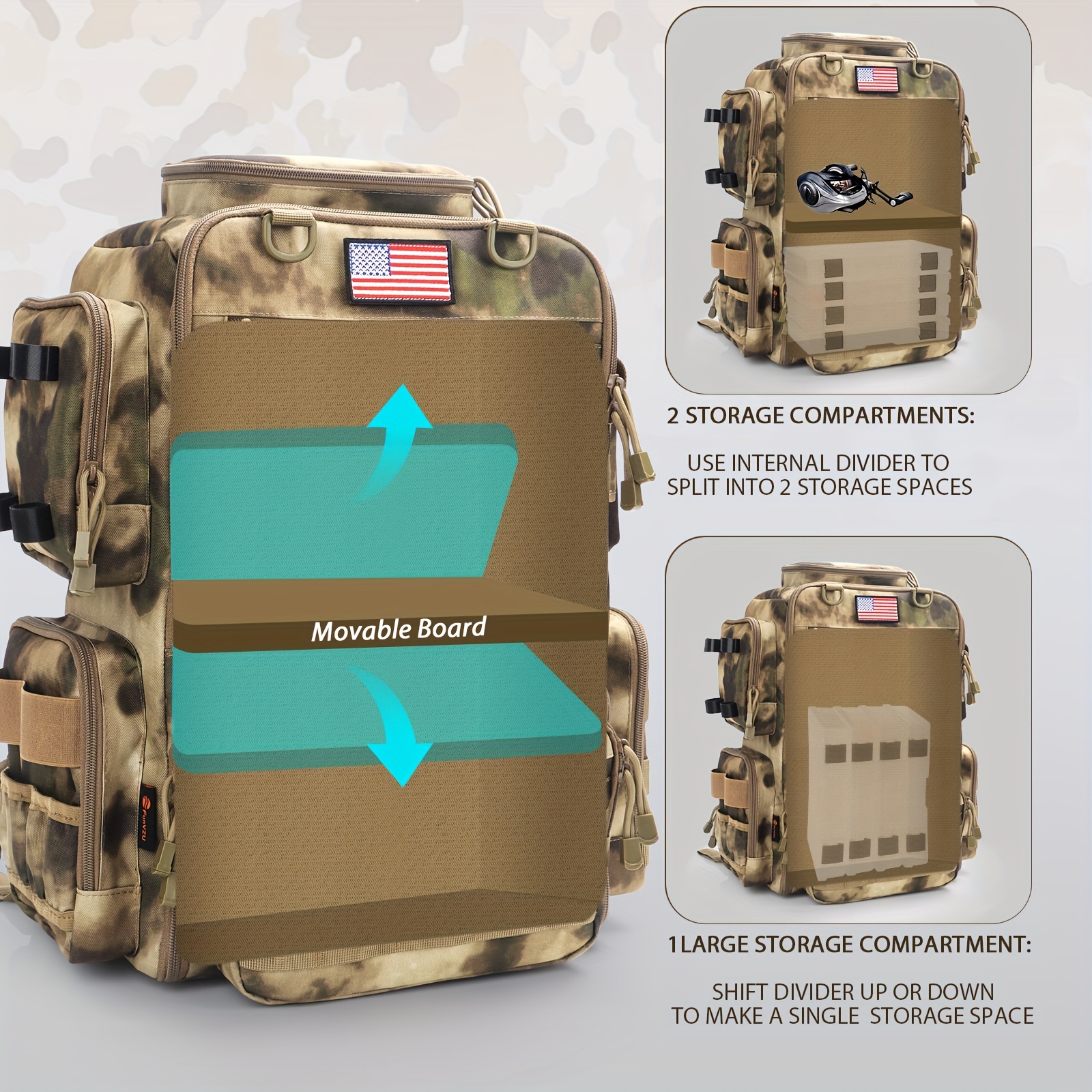 A Spacious 11.89gal Fishing Ba - مراجعة Fishing Backpack وسعره