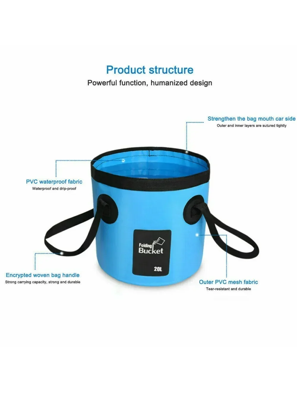 12L/20L Fishing Bucket Folding - مراجعة Fishing Bag Waterproof وسعره