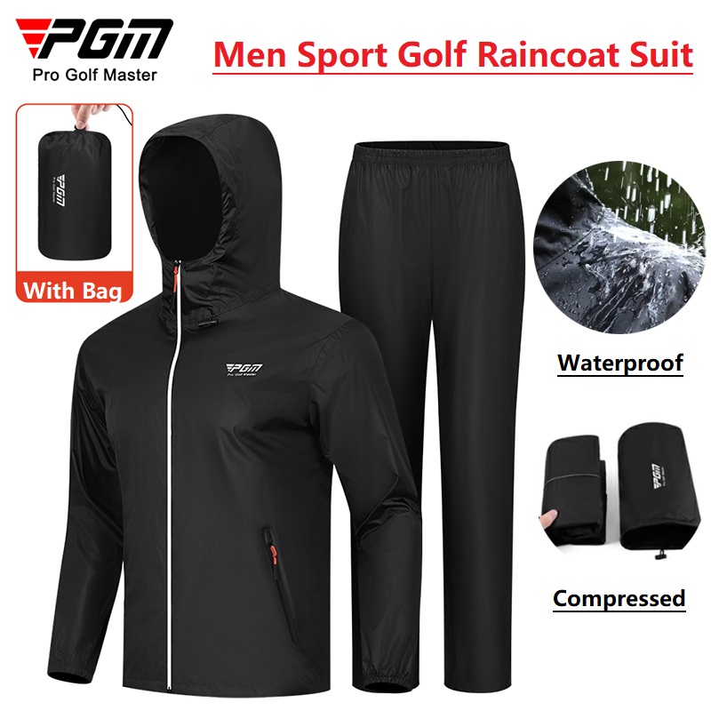 Pgm Men Golf Raincoat Rain Pan - مراجعة Fishing Rain Suit وسعره