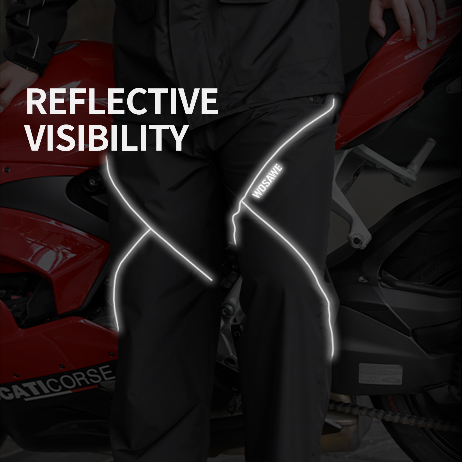 WOSAWE Cycling Rain Pants Wate - مراجعة Fishing Rain Suit وسعره