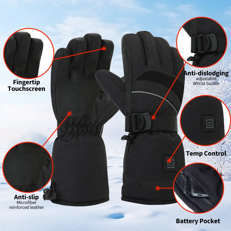 USB Rechargeable Heated Motorc - مراجعة Fishing Gloves وسعره